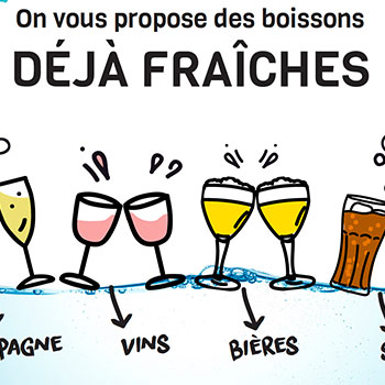 Affiche pour les quais - boissons fraîches