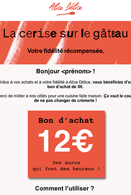 News trigger Bon d'achat-Alice Délice